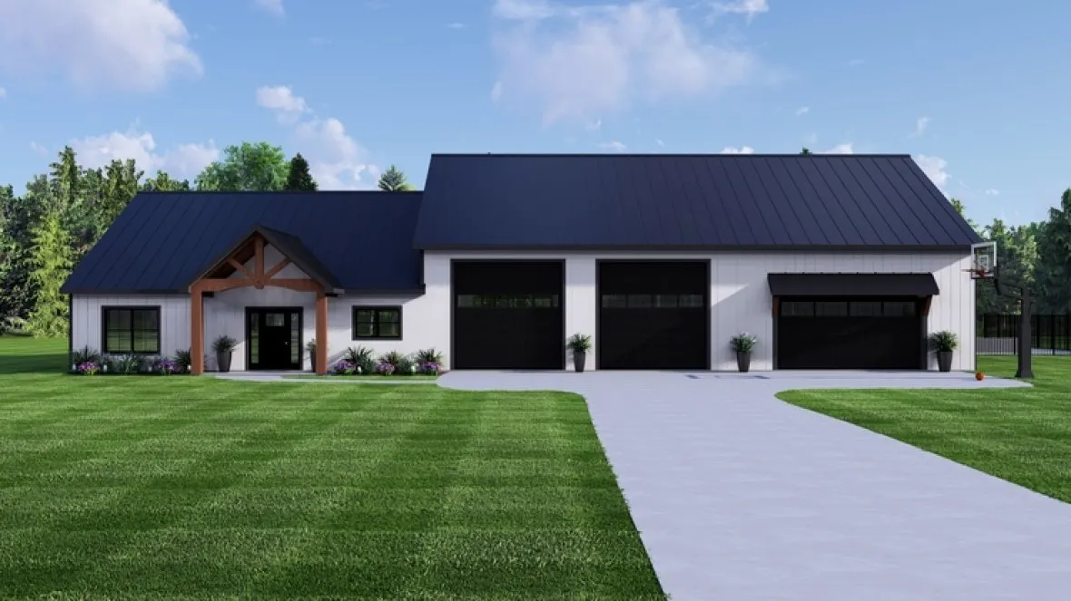Full Rendering for House Plan #756552