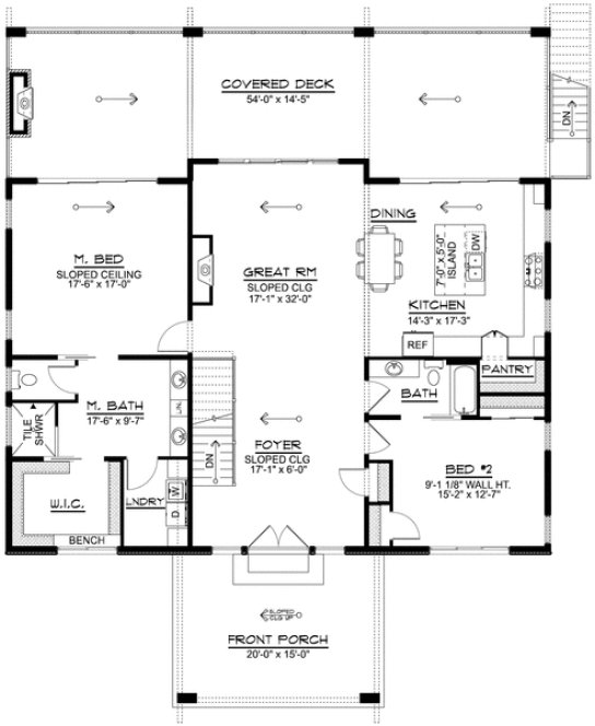 Main Floor Plan for House Plan #758604
