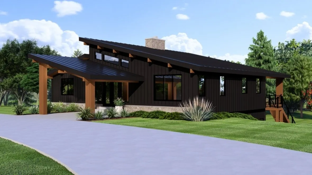 Full Rendering for House Plan #758604