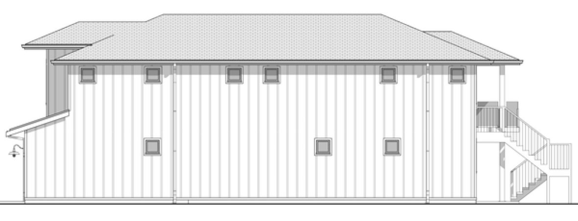 Right Elevation for House Plan #593422