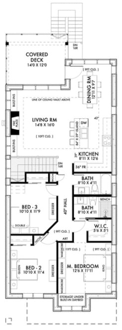 Second Floor Plan for House Plan #593422