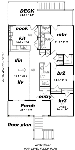 Main Floor Plan for House Plan #691631