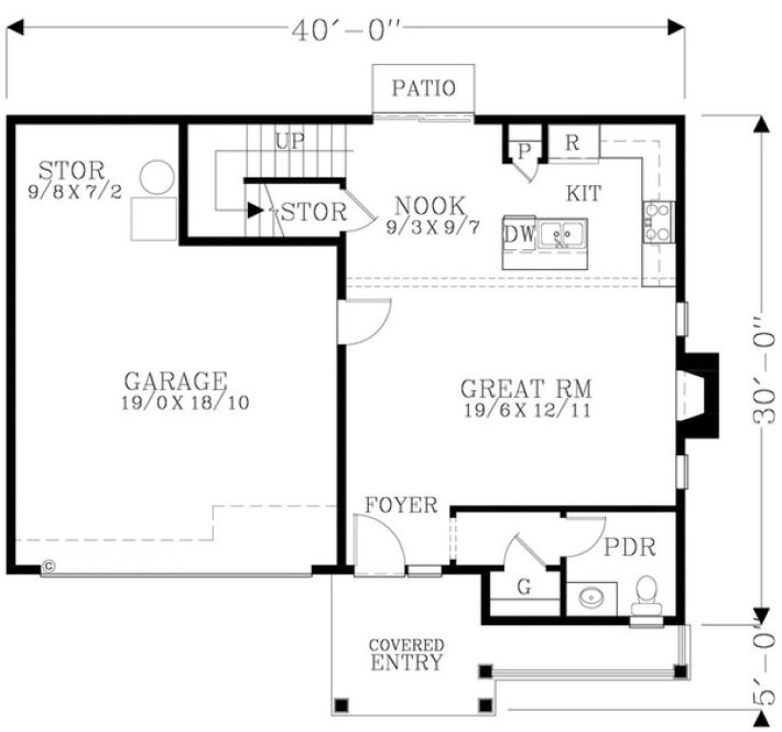 Main Floor Plan for House Plan #855561