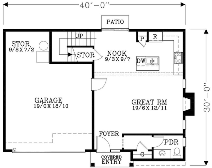 Main Floor Plan for House Plan #856561