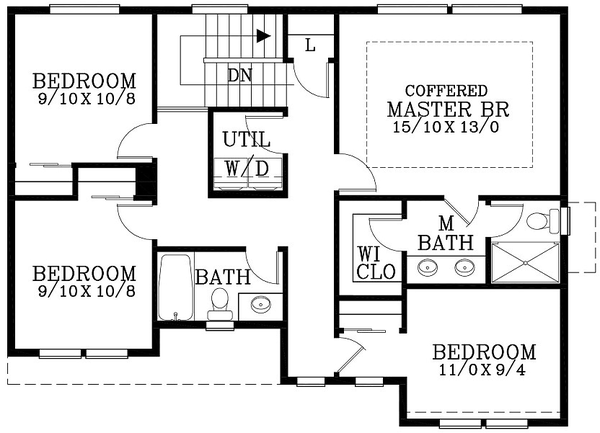 Second Floor Plan for House Plan #856561