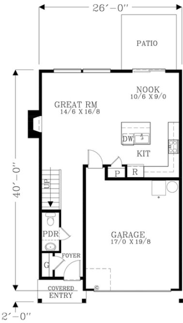 Main Floor Plan for House Plan #851362