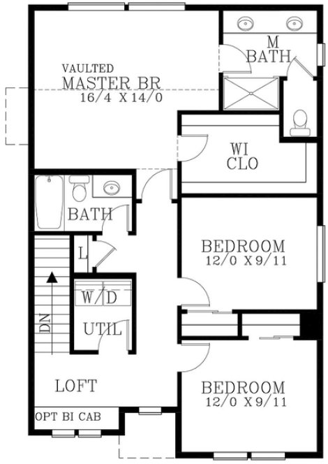Second Floor Plan for House Plan #851362