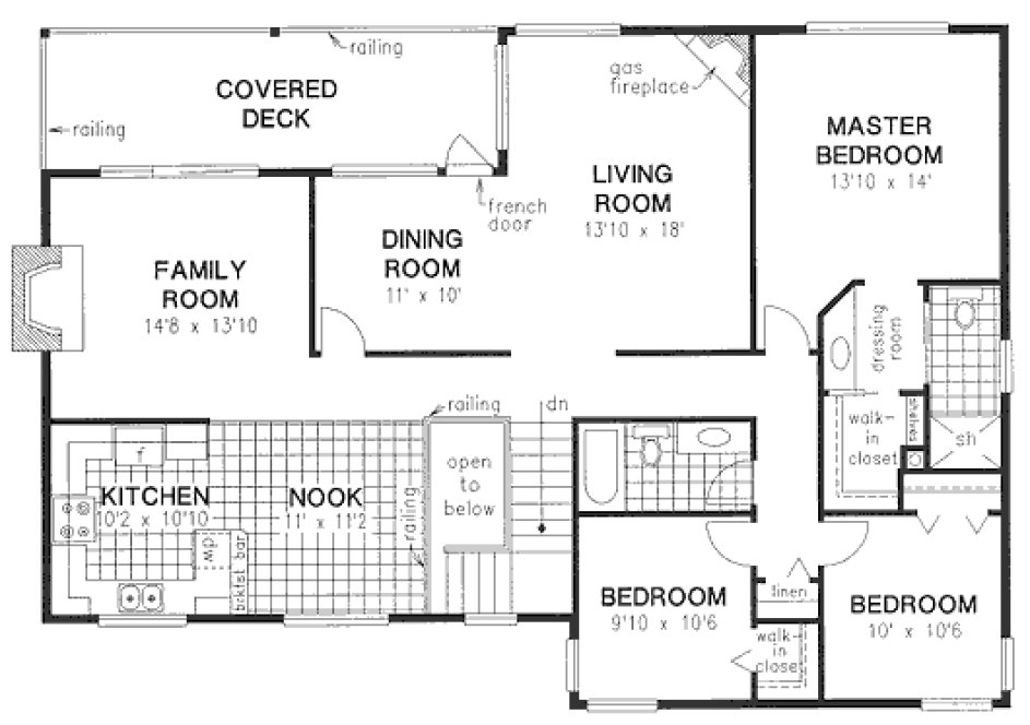 Main Floor Plan for House Plan #134309