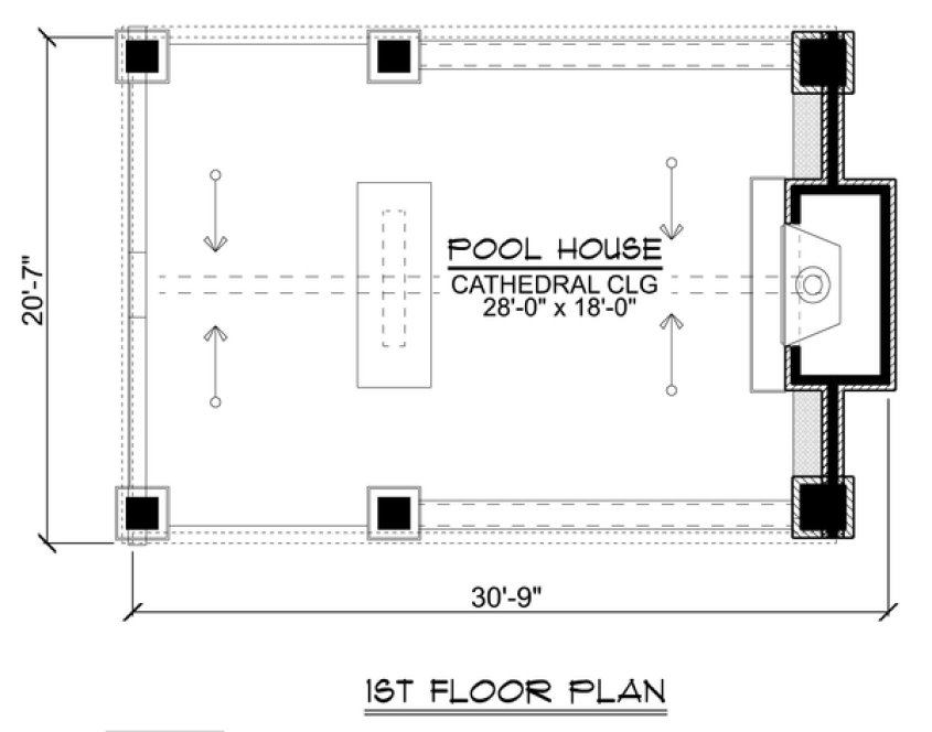Main Floor Plan for House Plan #756180