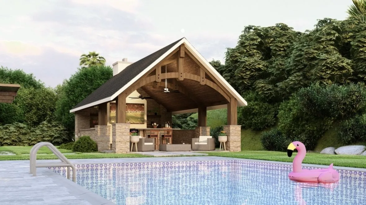 Full Rendering for House Plan #756180