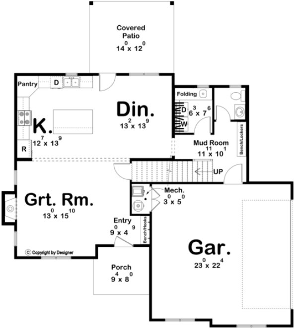 Main Floor Plan for House Plan #705891