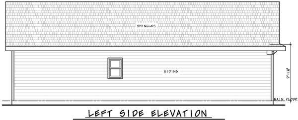 Left Elevation for House Plan #150501