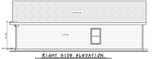 Right Elevation for House Plan #150501