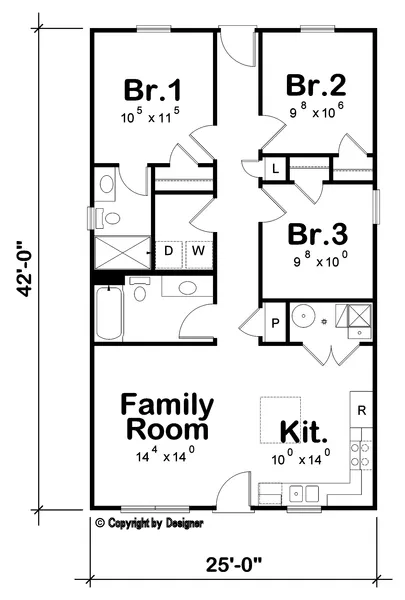 Main Floor Plan for House Plan #150501