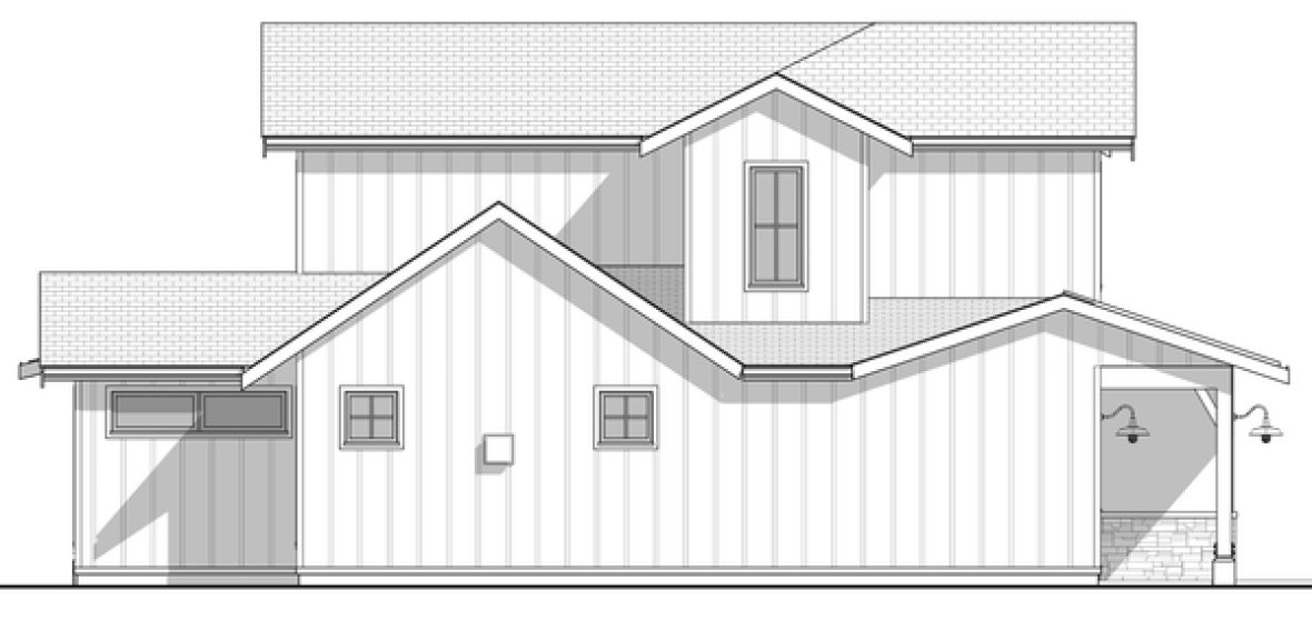 Left Elevation for House Plan #596222