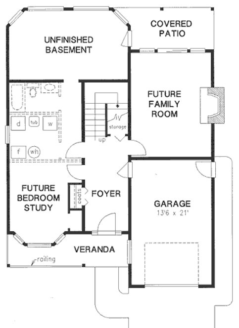 Basement Plan for House Plan #135309