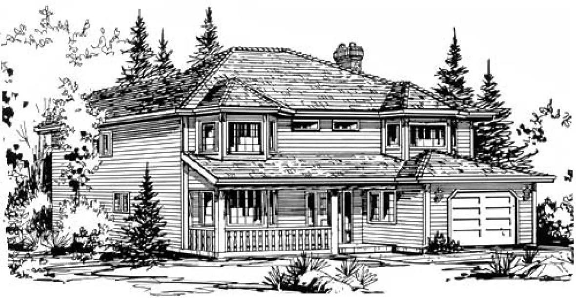 Full Rendering for House Plan #135309