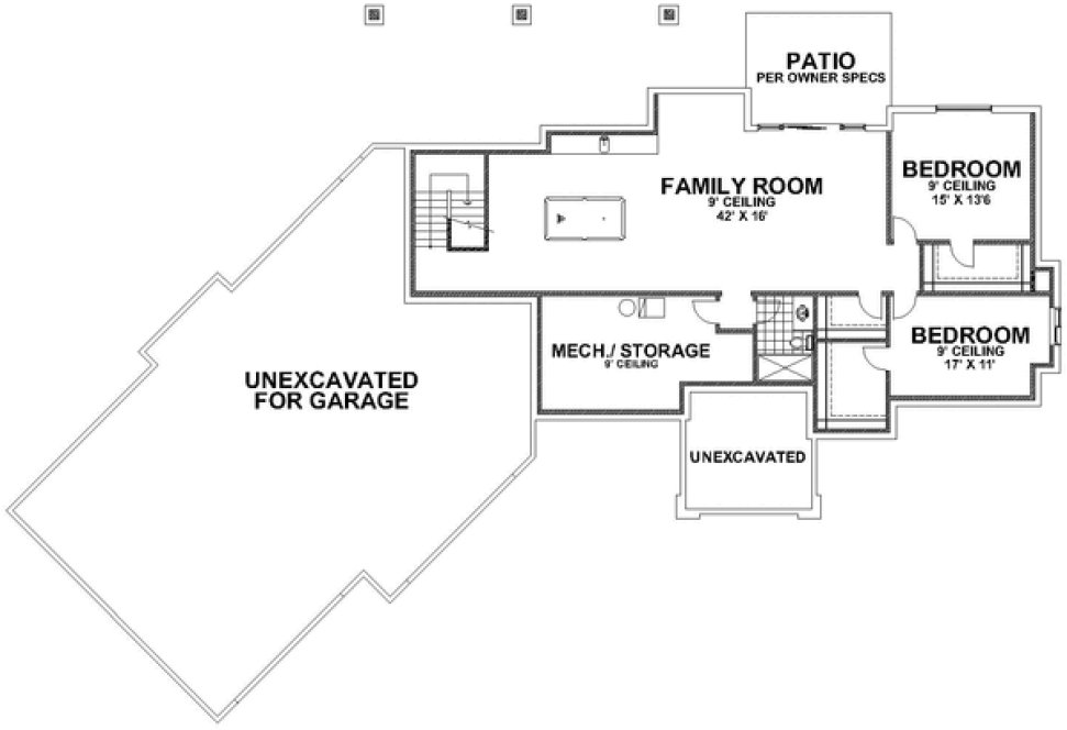 Basement Plan for House Plan #806004