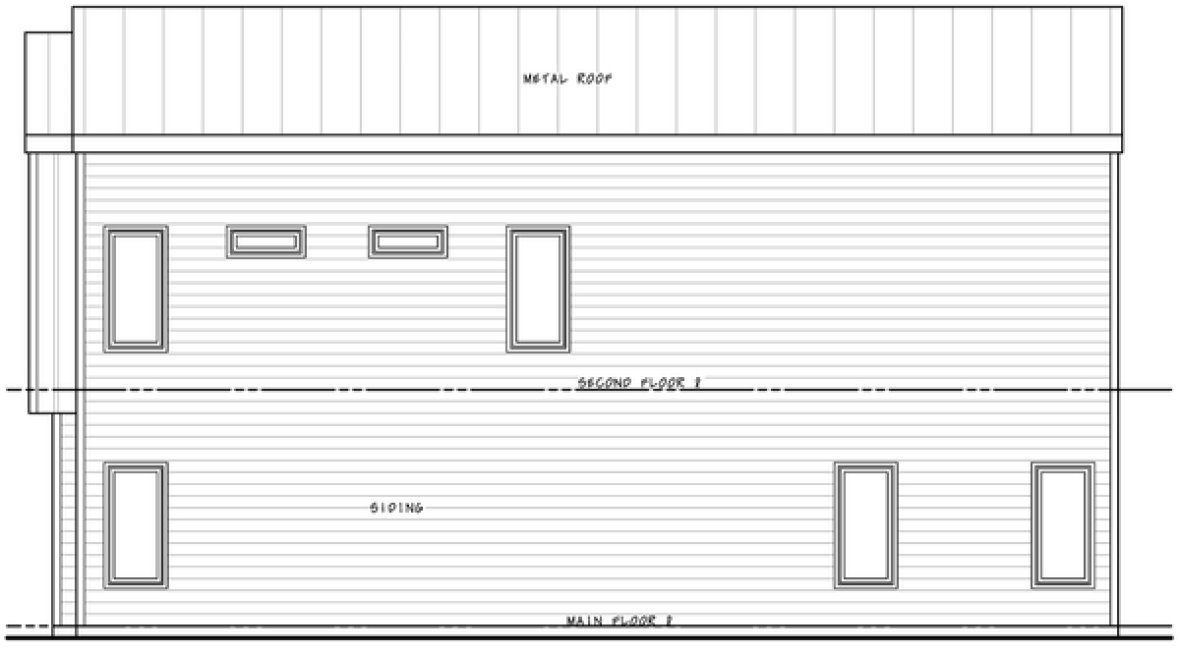 Right Elevation for House Plan #155551