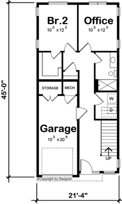 Main Floor Plan for House Plan #155551