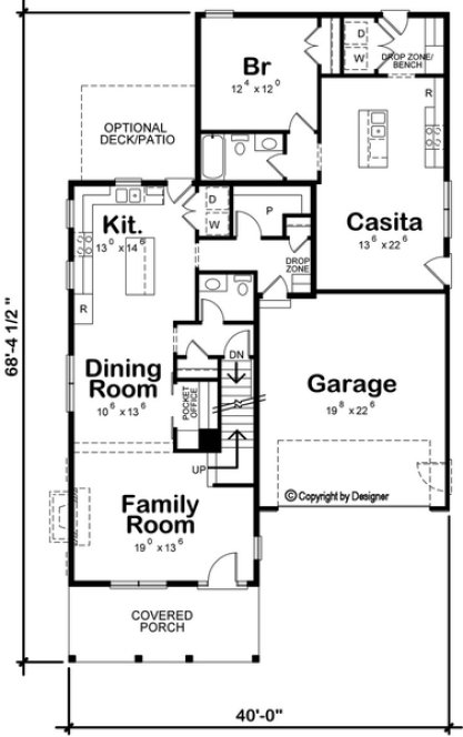 Main Floor Plan for House Plan #151832