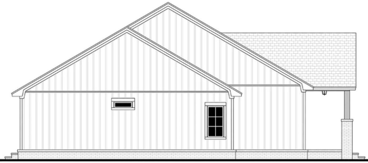 Left Elevation for House Plan #306951