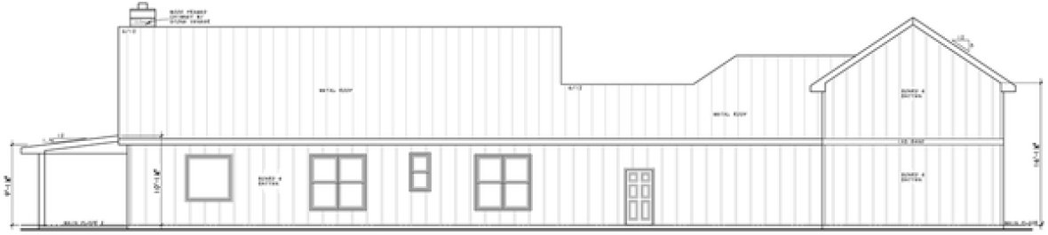 Rear Elevation for House Plan #154202