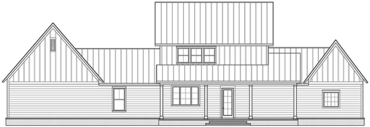 Rear Elevation for House Plan #906072