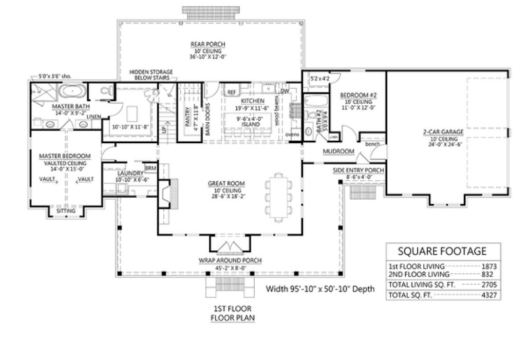 Main Floor Plan for House Plan #906072