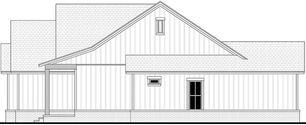 Right Elevation for House Plan #302102