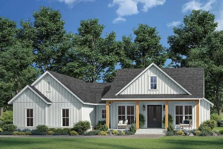 Full Rendering for House Plan #302102