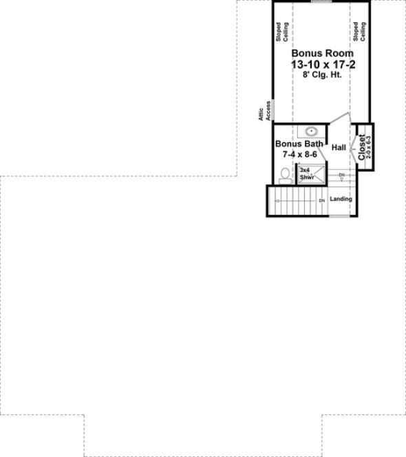 Attic Plan for House Plan #216281