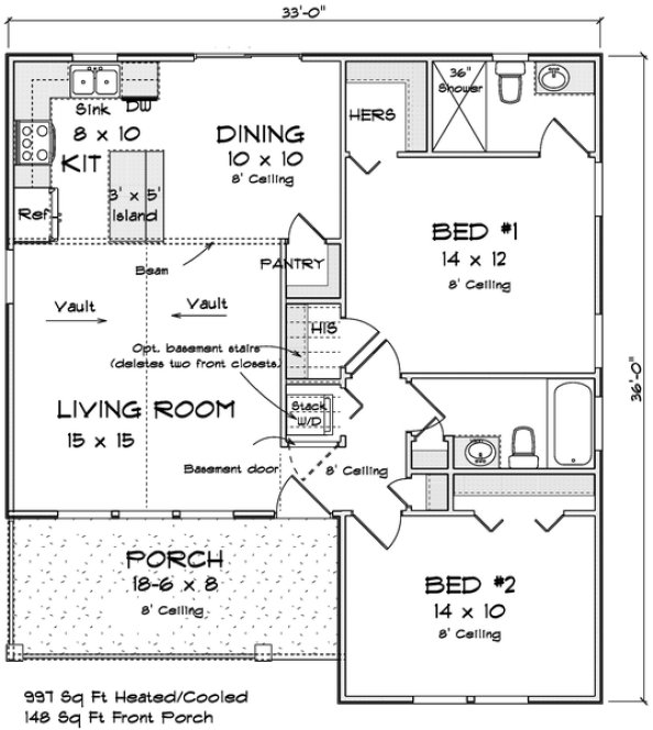 Main Floor Plan for House Plan #247990