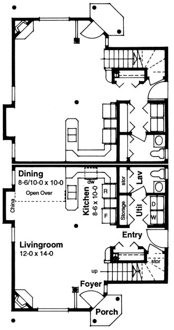 Main Floor Plan for House Plan #201447