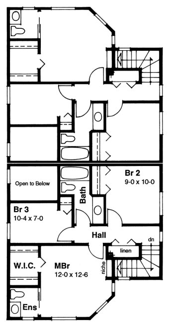 Second Floor Plan for House Plan #201447