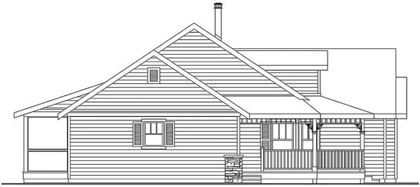 Left Elevation for House Plan #346871