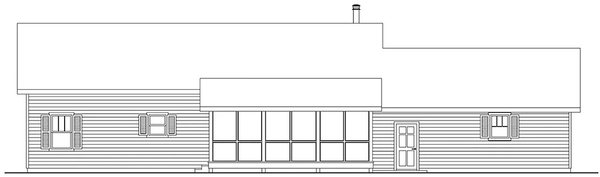 Rear Elevation for House Plan #346871