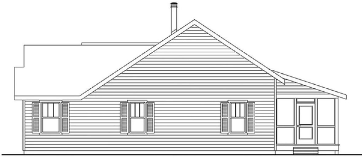 Right Elevation for House Plan #346871