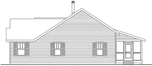 Right Elevation for House Plan #346871