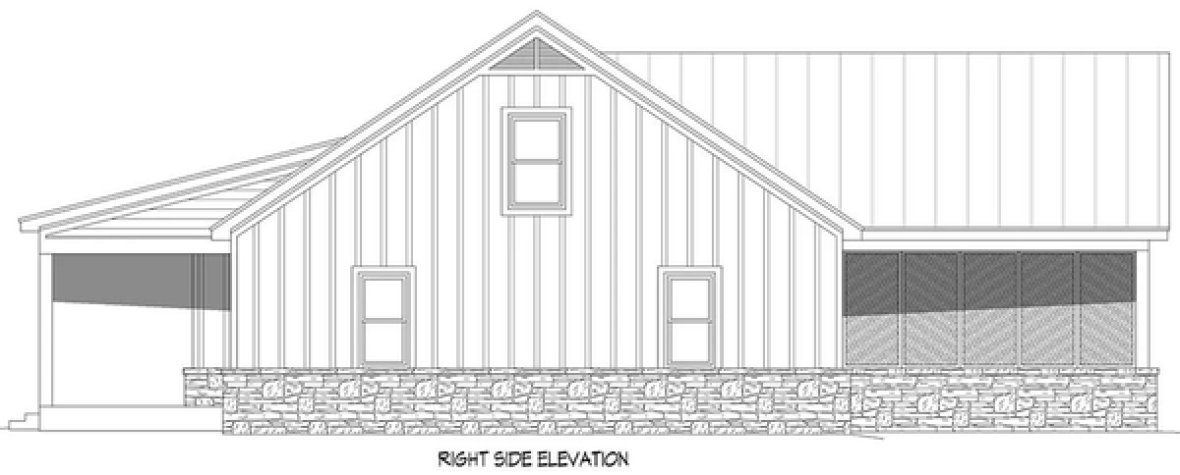 Right Elevation for House Plan #690602