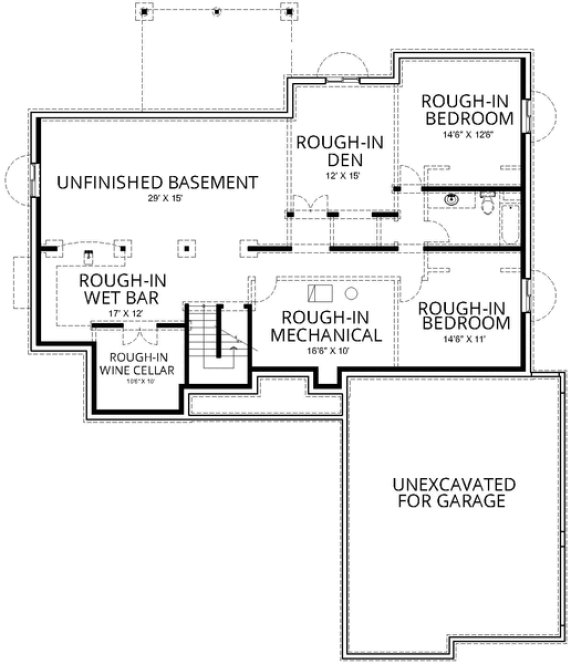 Basement Plan for House Plan #801402