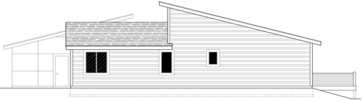 Rear Elevation for House Plan #806902