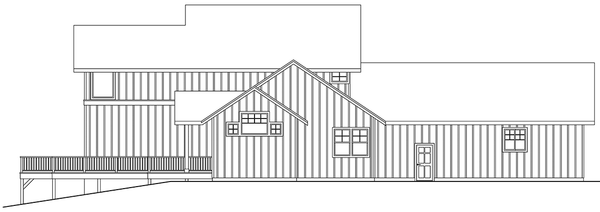 Rear Elevation for House Plan #341303