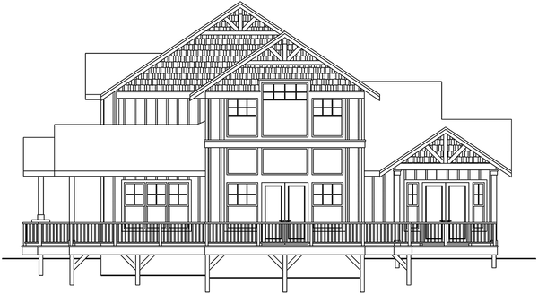 Right Elevation for House Plan #341303