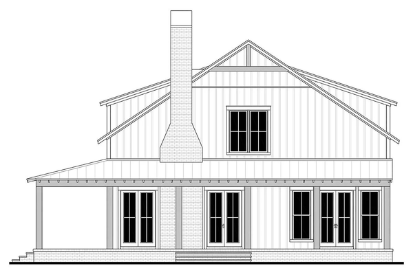 Right Elevation for House Plan #302872