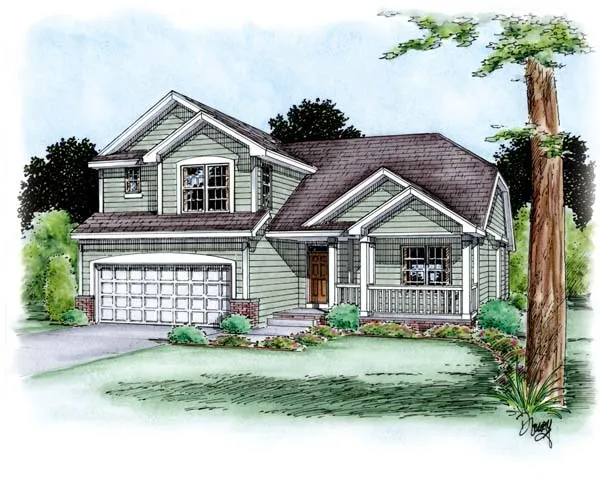 Full Rendering for House Plan #158361