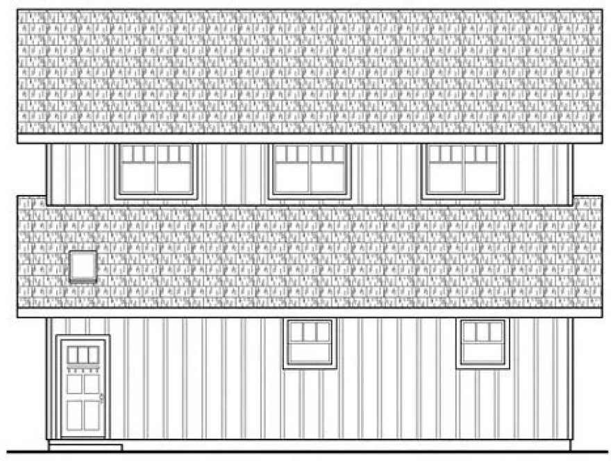 Left Elevation for House Plan #342962