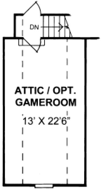 Attic Plan for House Plan #244142