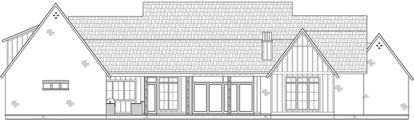 Rear Elevation for House Plan #907783