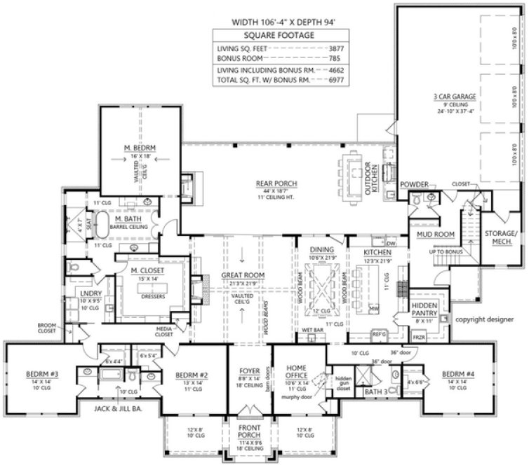 Main Floor Plan for House Plan #907783